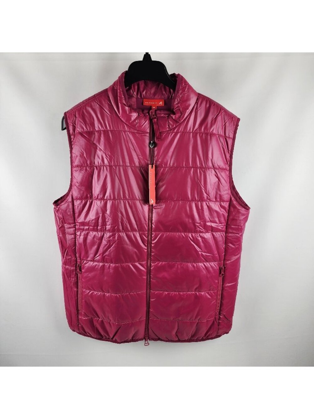 Redvanly Vest Mens XL Sangria Pink Bolton Golf Full Zip R2395 NWT